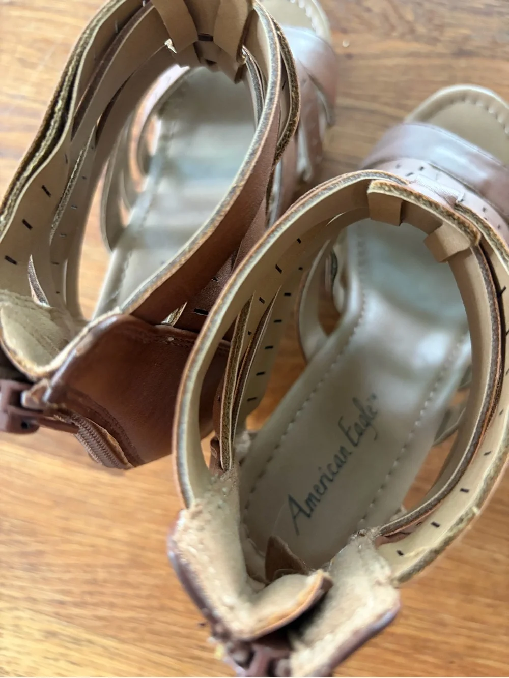 Women’s Brown Strappy Cork Wedge Sandals